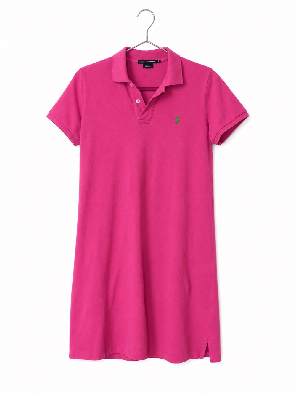 Ralph Lauren Hot Pink Polo Dress with Green Pony
